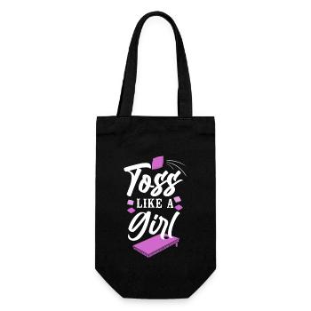Joueur de sac de haricots de l’équipe Cornhole - Sac à bouteille - noir - Devant