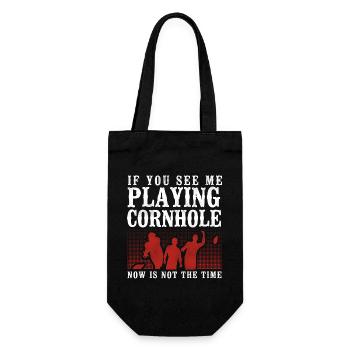 Joueur de sac de haricots de l’équipe Cornhole - Sac à bouteille - noir - Devant
