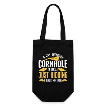 Joueur de sac de haricots de l’équipe Cornhole - Sac à bouteille - noir - Devant