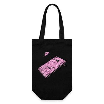Cornhole Team Bean Bag Player - Geschenkbeutel für Flaschen - Schwarz - Vorne