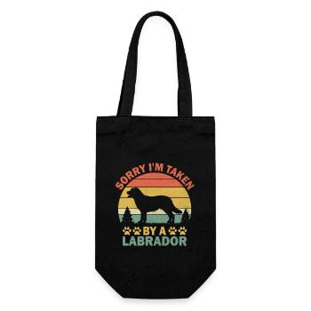 Tut mir leid, dass ich von einem Labrador Retriever Lab Dog Re genommen werde - Geschenkbeutel für Flaschen - Schwarz - Vorne