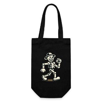 Retro Vintage Cartoon Halloween Kostüm Deko - Geschenkbeutel für Flaschen - Schwarz - Vorne