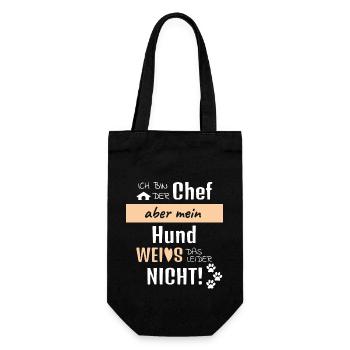 Hundesport Hundeschule Hundeliebe Hundeliebhaber - Geschenkbeutel für Flaschen - Schwarz - Vorne