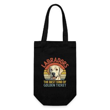 Labradors The Best Kind Of Golden Ticket Labrador - Gift Bag for Bottles - black - Front