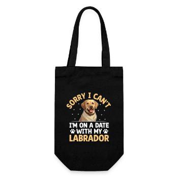 Sorry I Can't I'm On A Date With My Labrador Retri - Gift Bag for Bottles - black - Front