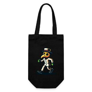 Rétro Vintage Dessin animé Halloween Costume Décoration - Sac à bouteille - noir - Devant