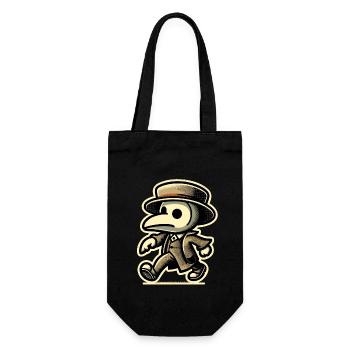 Retro Vintage Cartoon Halloween Kostüm Deko - Geschenkbeutel für Flaschen - Schwarz - Vorne