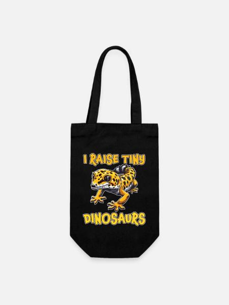 Leopardgecko Spruch Lustiges Leopardgecko Geschenk - Geschenkbeutel für Flaschen - Schwarz