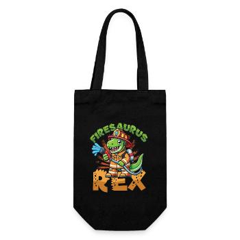 Firesaurus Rex Fire Brigade Dinosaur Adventure - Gift Bag for Bottles - black - Front