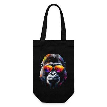 Gorille Lunettes de soleil Singe Coloré Animal Design Imprimer - Sac à bouteille - noir - Devant