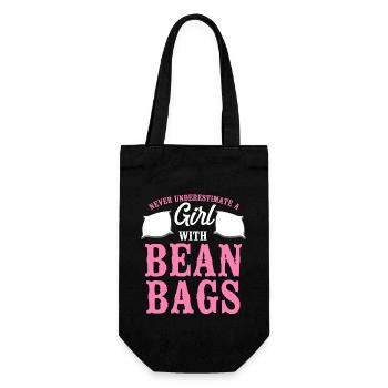 Cornhole Team Bean Bag Player - Geschenkbeutel für Flaschen - Schwarz - Vorne