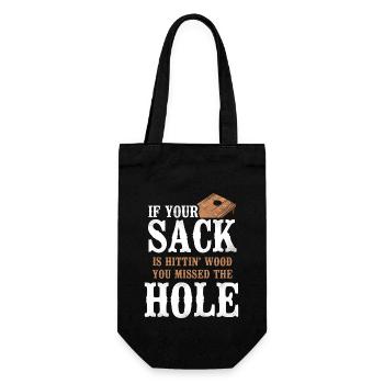 Joueur de sac de haricots de l’équipe Cornhole - Sac à bouteille - noir - Devant