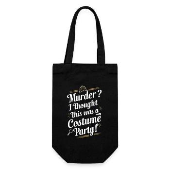 Murder Mystery Dinner Outfit, Party, Crime Scene - Gift Bag for Bottles - black - Front