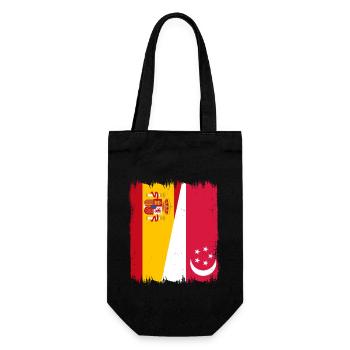 Espagne Drapeau de Singapour - Sac à bouteille - noir - Devant