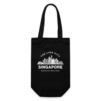 The Lion City Singapore - Gift Bag for Bottles - black - Front