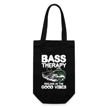 Bass Therapy Reeling in - Geschenkbeutel für Flaschen - Schwarz - Vorne