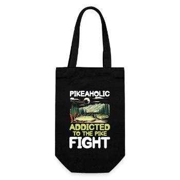 Pikeaholic Addicted to the Pike Fight - Geschenkbeutel für Flaschen - Schwarz - Vorne