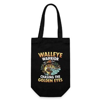 Walleye Warrior Chasing The Golden Eyes - Geschenkbeutel für Flaschen - Schwarz - Vorne