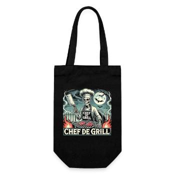Skeleton Chef au Grill Halloween – Chef de Grill - Sac à bouteille - noir - Devant