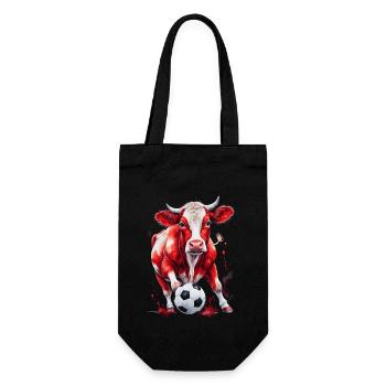 Vache Football Coloré Suisse Animal Design Imprimer - Sac à bouteille - noir - Devant