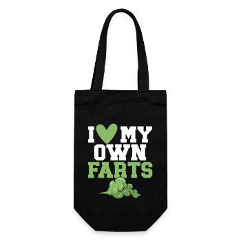 fart farting farting farting - Gift Bag for Bottles - black - Front