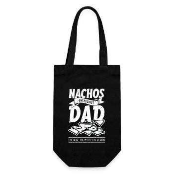 Nachos Enthusiast Dad The Idol Mexican Food Lover - Geschenkbeutel für Flaschen - Schwarz - Vorne