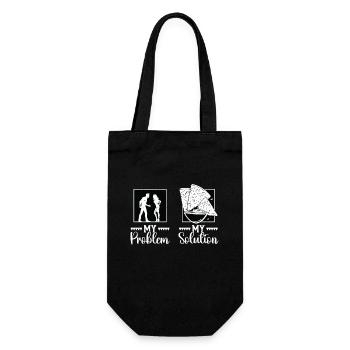 Nachos Enthusiast My Problem My Pictogram Mom Dad - Geschenkbeutel für Flaschen - Schwarz - Vorne