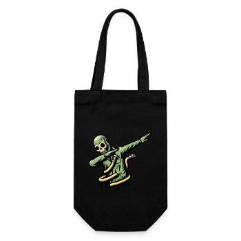 Dabbender Zombie Lustiges Dabbing Design - Geschenkbeutel für Flaschen - Schwarz - Vorne