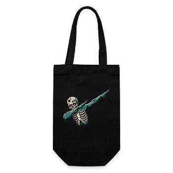 Dabbender Zombie Lustiges Dabbing Design - Geschenkbeutel für Flaschen - Schwarz - Vorne