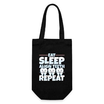 Eat Sleep Align Teeth Dentist - Gift Bag for Bottles - black - Front