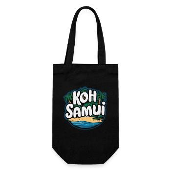 Koh Samui souvenir plage paradis - Sac à bouteille - noir - Devant