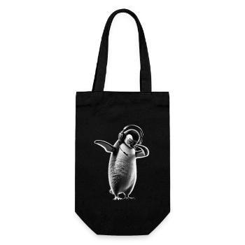 Drôle Dabbing Pingouin Dansant Amoureux des animaux Dab - Sac à bouteille - noir - Devant