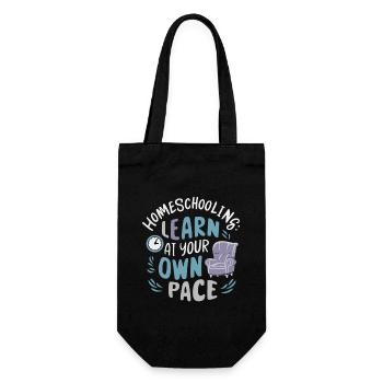 Homeschool Mom Dad Family Life Community Journey - Gift Bag for Bottles - black - Front