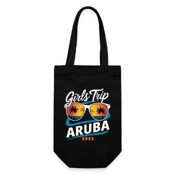 Girls Trip Aruba 2024 - Geschenkbeutel für Flaschen - Schwarz - Vorne
