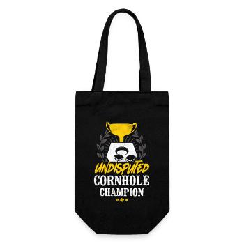 Cornhole Team Bean Bag Player - Geschenkbeutel für Flaschen - Schwarz - Vorne