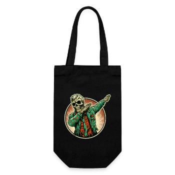 Dabbender Zombie Lustiges Dabbing Design - Geschenkbeutel für Flaschen - Schwarz - Vorne