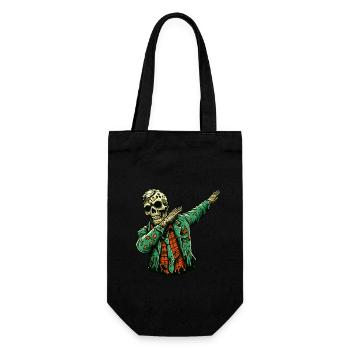 Dabbender Zombie Lustiges Dabbing Design - Geschenkbeutel für Flaschen - Schwarz - Vorne