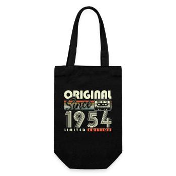 Original Since 1954 Vintage Birthday Gift - Gift Bag for Bottles - black - Front