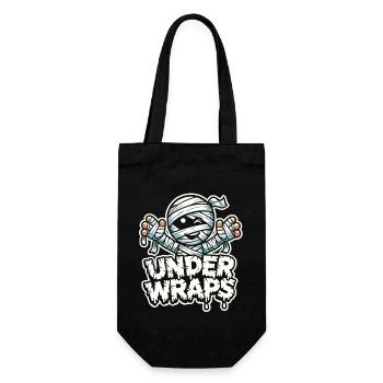 Chemise d’Halloween avec des momies et le texte « Under Wraps » - Sac à bouteille - noir - Devant