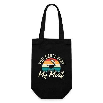 Pulled Pork BBQ You Can't Beat My Grilled Meat - Gift Bag for Bottles - black - Front