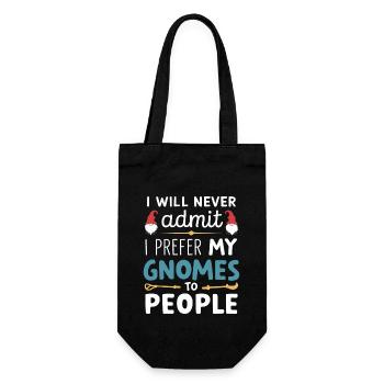 Garden Gnomes Gnome Lover Funny Gnome Gardening - Gift Bag for Bottles - black - Front