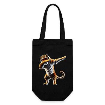 drôle dabbing tigre faune amoureux des animaux - Sac à bouteille - noir - Devant