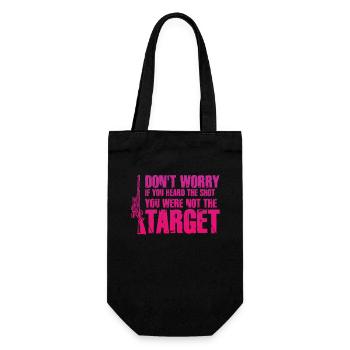 Heard The Shot Never The Target Sniper - Gift Bag for Bottles - black - Front