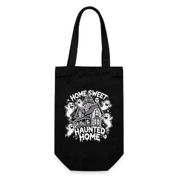 Spooky Halloween haunted house - Gift Bag for Bottles - black - Front