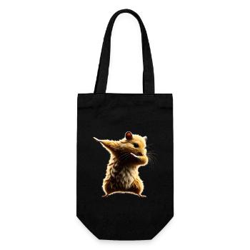 Funny Dabbing Hamster Rodent Animal Lover - Gift Bag for Bottles - black - Front