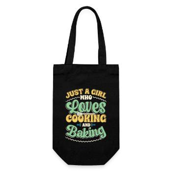 Une fille qui aime cuisiner et faire de la pâtisserie - Sac à bouteille - noir - Devant