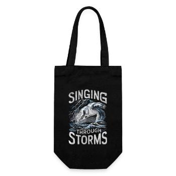 Sailors Sea Shanty Singing Ship Adventures - Gift Bag for Bottles - black - Front