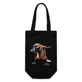Drôle Dabbing Ornithorynque Zoo d’amoureux des animaux - Sac à bouteille - noir - Devant