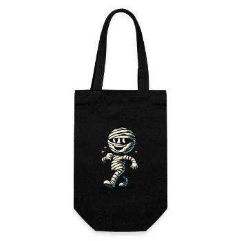 Retro Vintage Style Halloween Costume Decoration Mummy - Gift Bag for Bottles - black - Front