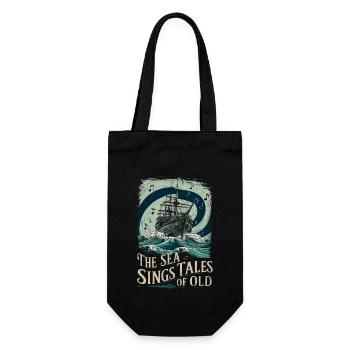 Sailors Sea Shanty Singing Ship Adventures - Gift Bag for Bottles - black - Front